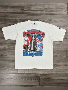 Vintage 1994 Stanley Cup Champions New York Rangers Starter T Shirt